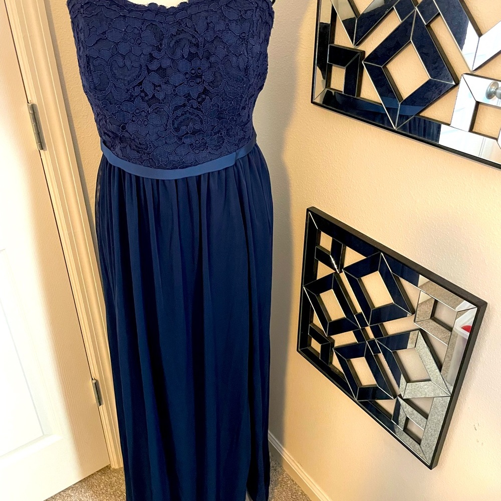David’s bridal dress F18095 marine